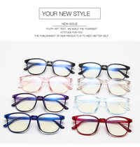 KOTTDO Retro Mens Glasses Frame Fashion Computer Eyeglasses Frame Women Anti-blue Light Transparent Clear Pink Plastic Frame
