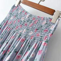 Vintage Chic floral print High Waist Maxi A-Line Boho Bohemian Skirts