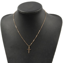 Long Cross Pendant Necklace