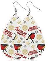 Bird Christmas Earrings