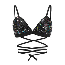 Joyfunear Halter Handmade Shiny Rhinestones Crop Top Backless Summer Beach Chic Party Bralette Cropped Sexy Women Tank Top