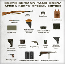 MiniArt 1/35 German Tank Crew Afrika Korps (5) w/Weapons (Special Edition) Kit