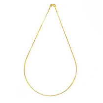 925 Sterling Silver 24k Gold Plated 0.8mm Box Italian Crafted Necklace chain ( Length 16" 18" )