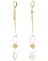 Accessorize Hoop Hoop Earrings for Girls (Golden) (MN-58196981001)