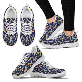 Autism Puzzle Ribbon Women's Sneakers Awareness Shoes