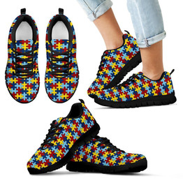 Autism Awareness Sneakers Puzzle Shoes