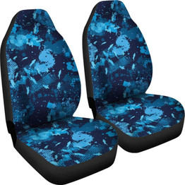 Blue Camo Car Seat Covers