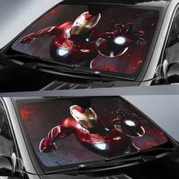 Iron Man Suit In Auto Car Sun Shade Windshield