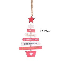 Christmas Letter Wooden Pendants Ornaments