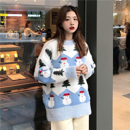 Christmas Ugly Snowman Sweater For Female