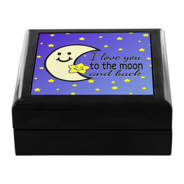 I Love You to the Moon and Back Jewelry & Keepsake Box