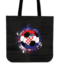 Black BG Croatia Soccer Tote Bag