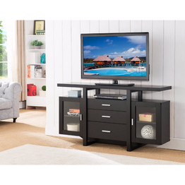 Striking Spacious Modern TV Stand / Buffet, Black