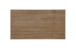 Solid Wood Counter Height Table with Spacious Shelves, Weathered Brown