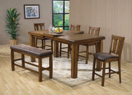 Morrison Counter Height Table , Oak Brown