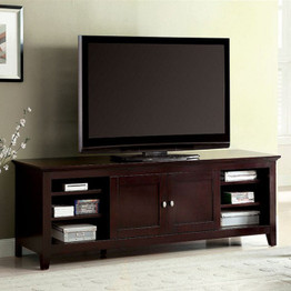 Maris 72" Tv Console Contemporary Style, Dark Cherry Finish