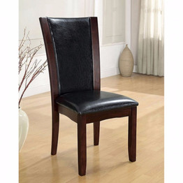 Manhattan I Contemporary Side Chair, Dark Cherry Finish, Set Of 2