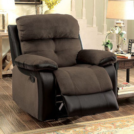 Hadley I Transitional 1 Recliner Chair, Brown