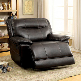 Danika Transitional Glider Recliner, Brown Finish