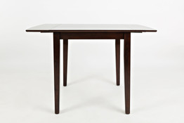 Contemporary Style Rectangular Wooden Drop Leaf Table, Cherry Brown
