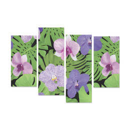 Orchids Canvas Wall Art 4 Pieces Framed Wall Pictures