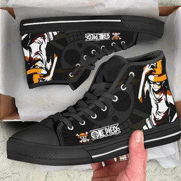 Cool Face Luffy Sneakers High Top Shoes
