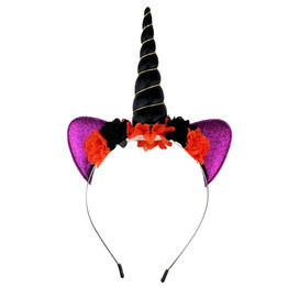 Halloween Unicorn Floral Headband