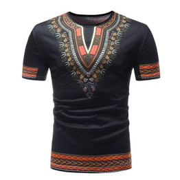 Fashion African Dashiki Print Men T Shirt 2018 Brand Casual Slim O-neck Short Sleeve T-shirt Men Hip Hop Tops Tees Mens Clothing