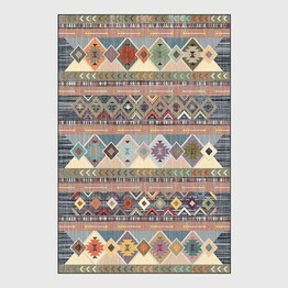 Vintage Bohemian Carpet and Rug Living Room Coffee Table Sofa Bedroom Bedside Non-Slip Floor Mat Home Kitchen Bathroom Carpets