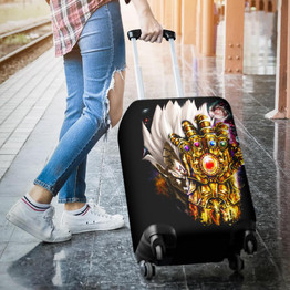 Majin Vegeta Ultra Instinct With Infinity Gauntlet Luggage Cover Protectors