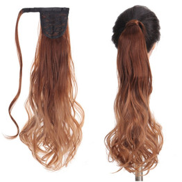 AOOSOO 24 inch Silky Straight Synthetic Clip in Drawstring Ponytail Hair Extensions