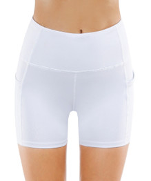 Women's High Waist Athletic Yoga Shorts For Women With Pocket