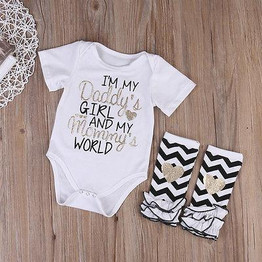 2Pcs Baby clothes Newborn Infant Baby Girls Outfits Set Romper+Leggings Jumpsuit Clothes