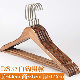 Xyijia Hanger Solid Wood Clothes Rack Non-Slip Traceless Vintage Wood Clothes Rack Hotel Clothes Rack Wardrobe Wooden Clothes Support Household Use