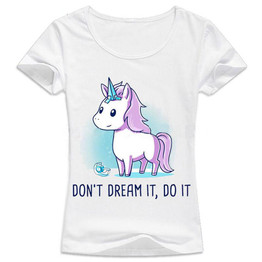 GTZM 2018 Slim Funny Unicorn T shirt Women Tops Kawaii Unicornio T-shirt Female Summer Top Tshirt licorne Sexy Tees Clothing
