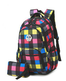 2pcs/set Waterproof canvas School Bags For Teenagers Girls Cute School Bag Lady Bookbag Travel Rucksack