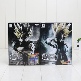 2pcs/set Dragon Ball Z Resolution Of Soldiers Super Saiyan Vegeta Son Goku 18cm Figure Model Toy