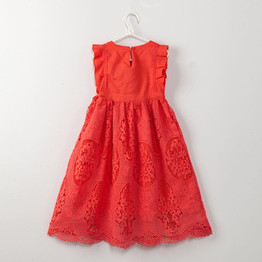 Hurave Summer Style Fashion 2017 Kids Red White Clothes Girls Dress Children Princess Dress For Kids Vestidos