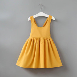 Hurave 2017 new girls dress kids clothes robe fille with bow children vestidos cute girl clothing