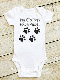 Newborn Infant Baby Girl Clothes Romper My Sibling Have Paws Letter Short Sleeve Baby Romper Jumpsuit Playsuit Outfit Sunsuit