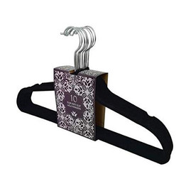 Xyijia Hanger 20Pcs/Lot Plastic Flocking Hanger Non-Trace Clothes Hanger Non-Slip Hangers