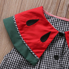 Cute Plaid Baby Girls dress Infant Watermalons Princess Wedding Summer Party Casual Dress