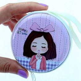 Cute painting women coin purses graffiti Girl key bag children wallet headphones box Kid Change purse Ladies coin wallet pouch