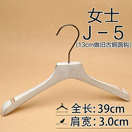 Xyijia Hanger (10Pcs/ Lot Wooden Hanger Washed Old White Wood Hanger High-Grade Non-Slip Clothing White Clothing Store Wooden Hanger
