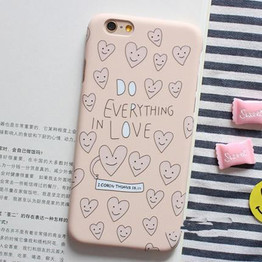 Cute Loving Heart Case For iphone 6 Case For iphone 6S 6 Plus 5 5S Luxury Frosted Hard Phone Cases Cover Capa Everything in love