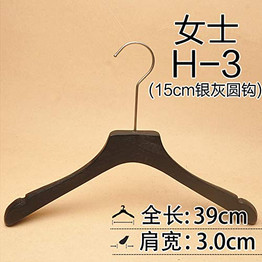 Xyijia Hanger (10Pcs/ Lot Wooden Hanger Black Hanger Brushed No Trace Anti-Skid Clothes Hanging Women's Clothing Store Men's Wooden Clothing Support