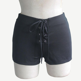 KAYWIDE Summer High Waist Shorts Women Lace Up Mini Sexy Short Femme Feminino Ladies Fashion Black Slim Skinny Shorts