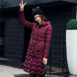 JOLINTSAI Winter Coat Women Parka Hooded Cotton Padded Long Coats Winter Jacket Women Manteau Femme Abrigos Mujer Invierno 2017