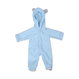 Infant Baby Boys Girls Winter Warm Coral Fleece Hooded Footies Jumpsuit Clothes