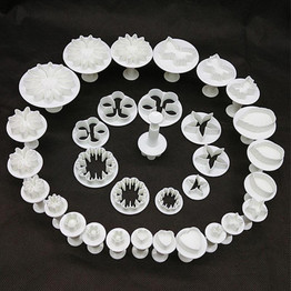 33Pcs/set Sugarcraft Cake Decorating Mold Fondant Plunger Cutters Cake Tools Eco-friendly Cookie Biscuit Cake Baking Accessories